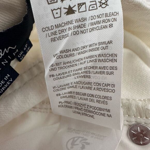 Boden Women's Girlfriend Button Fly 6P White Denim Mini Skirt - Picture 8 of 8